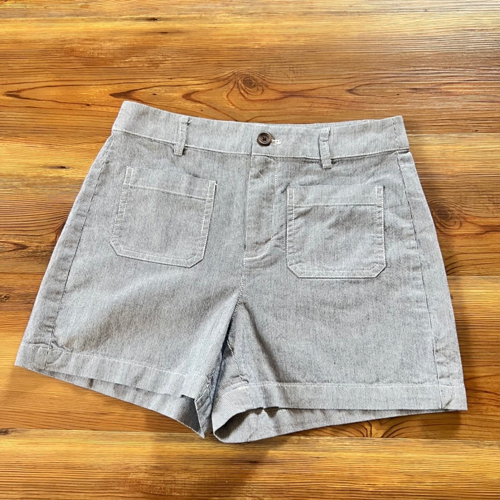 J.Crew Women Size 26 Lizzie Preppy Patch Pocket Stripe Shorts Nautical Coastal